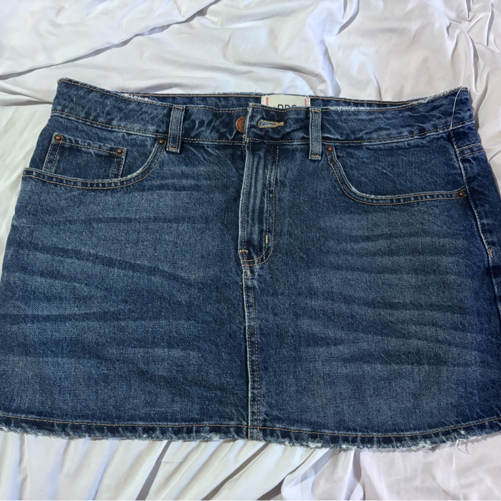 BDG dark denim mini skirt